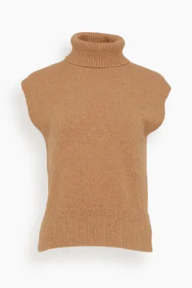 Aaron Knit Top in Camel