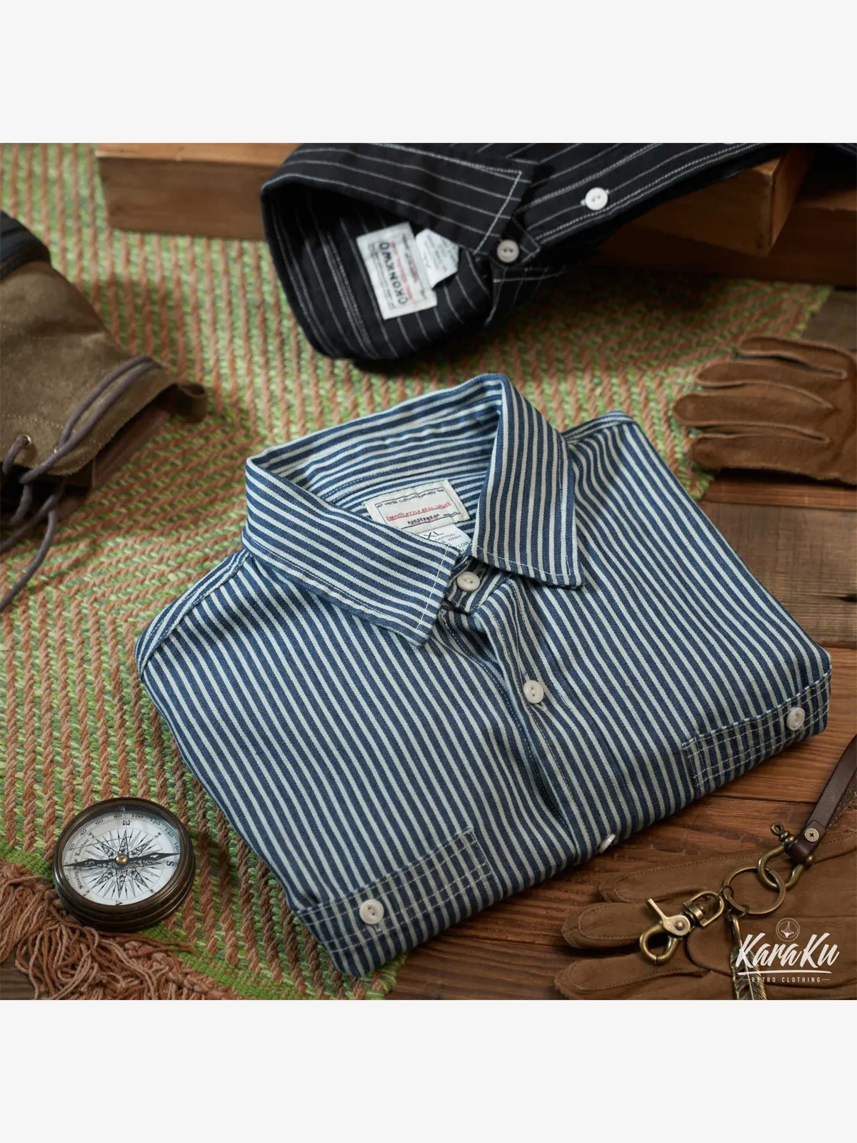 American Style Wabash Striped Long Sleeve Shirt