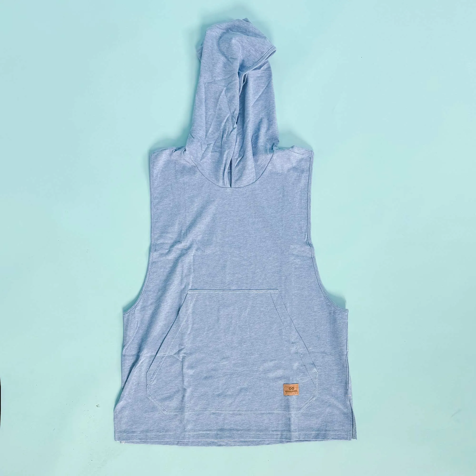 ANDRE 100% Organic Prima Cotton Hoodie Tank Top (OC Thread Option, 100% Biodegradable))