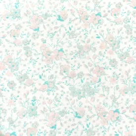 Aqua and Pink Floral