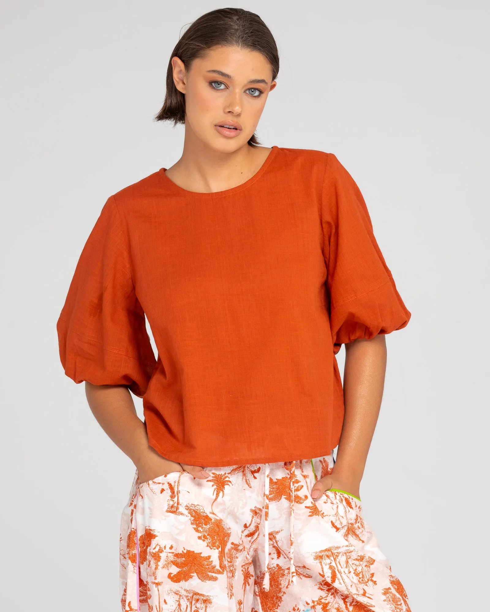 Ava Top - Mecca Orange