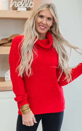 Back Cutout Ribbed Turtleneck Sweater - Final Sale