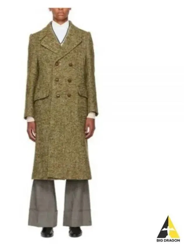 Bernal Herringbone Wool Single Coat Green