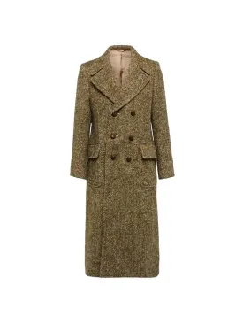 Bernal Herringbone Wool Single Coat Green