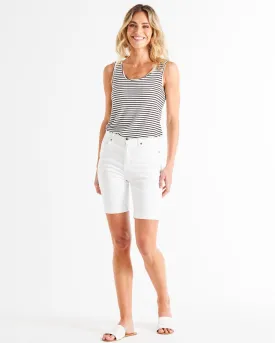 Betty Basics Bonnie Denim White