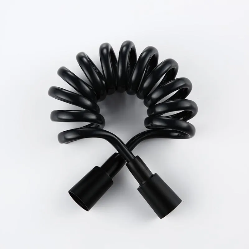 Black Style Flexible Spring Shower Hose for Plumbing