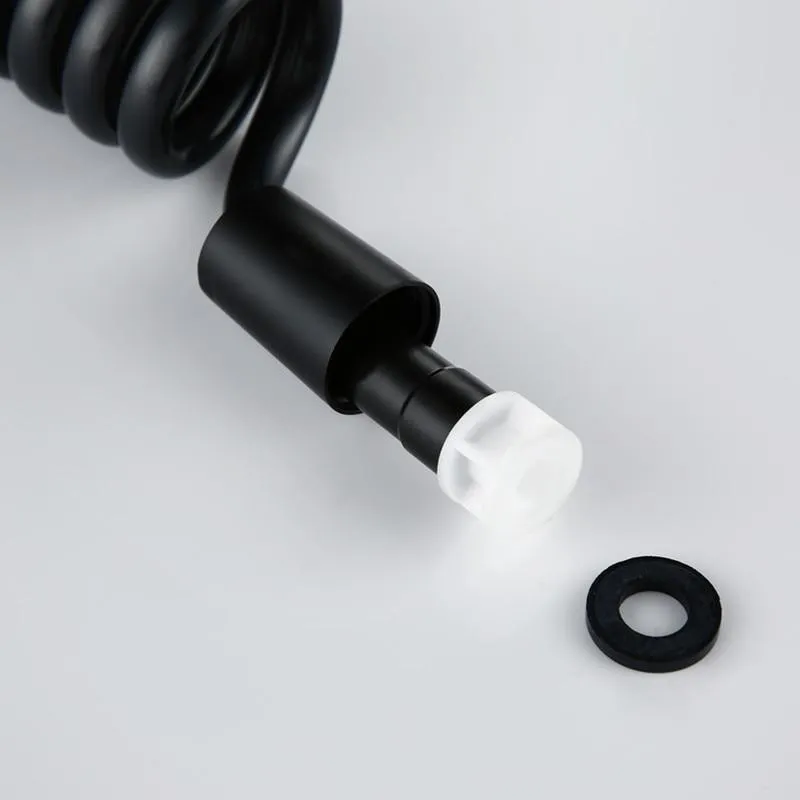 Black Style Flexible Spring Shower Hose for Plumbing