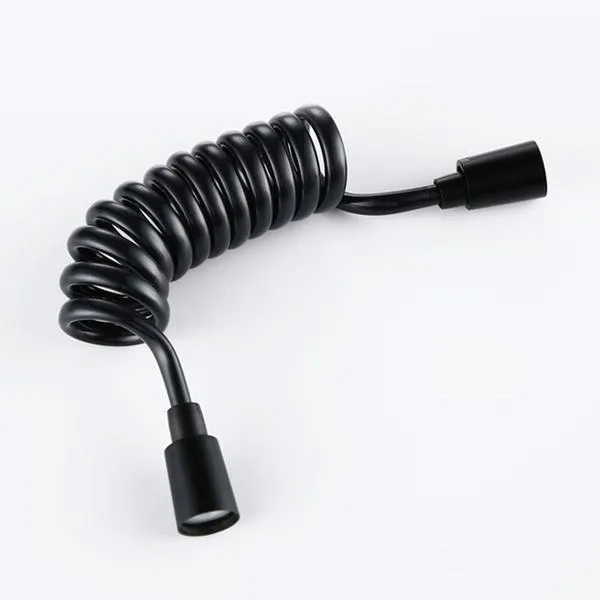 Black Style Flexible Spring Shower Hose for Plumbing