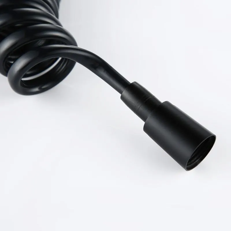 Black Style Flexible Spring Shower Hose for Plumbing