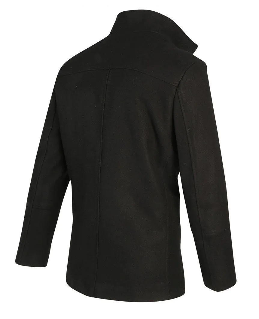 Black Wool Cotton Jack Coat