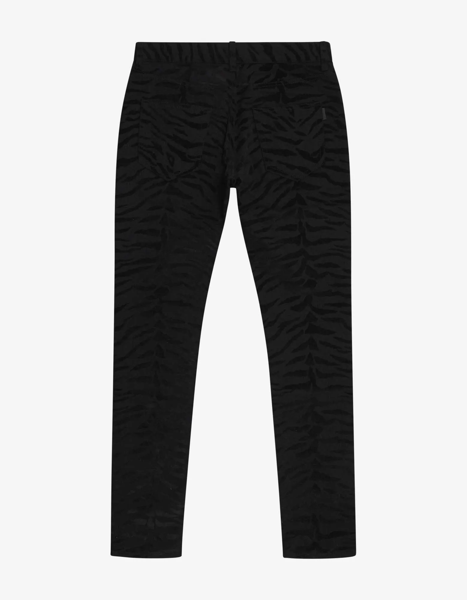 Black Zebra Print Skinny Jeans