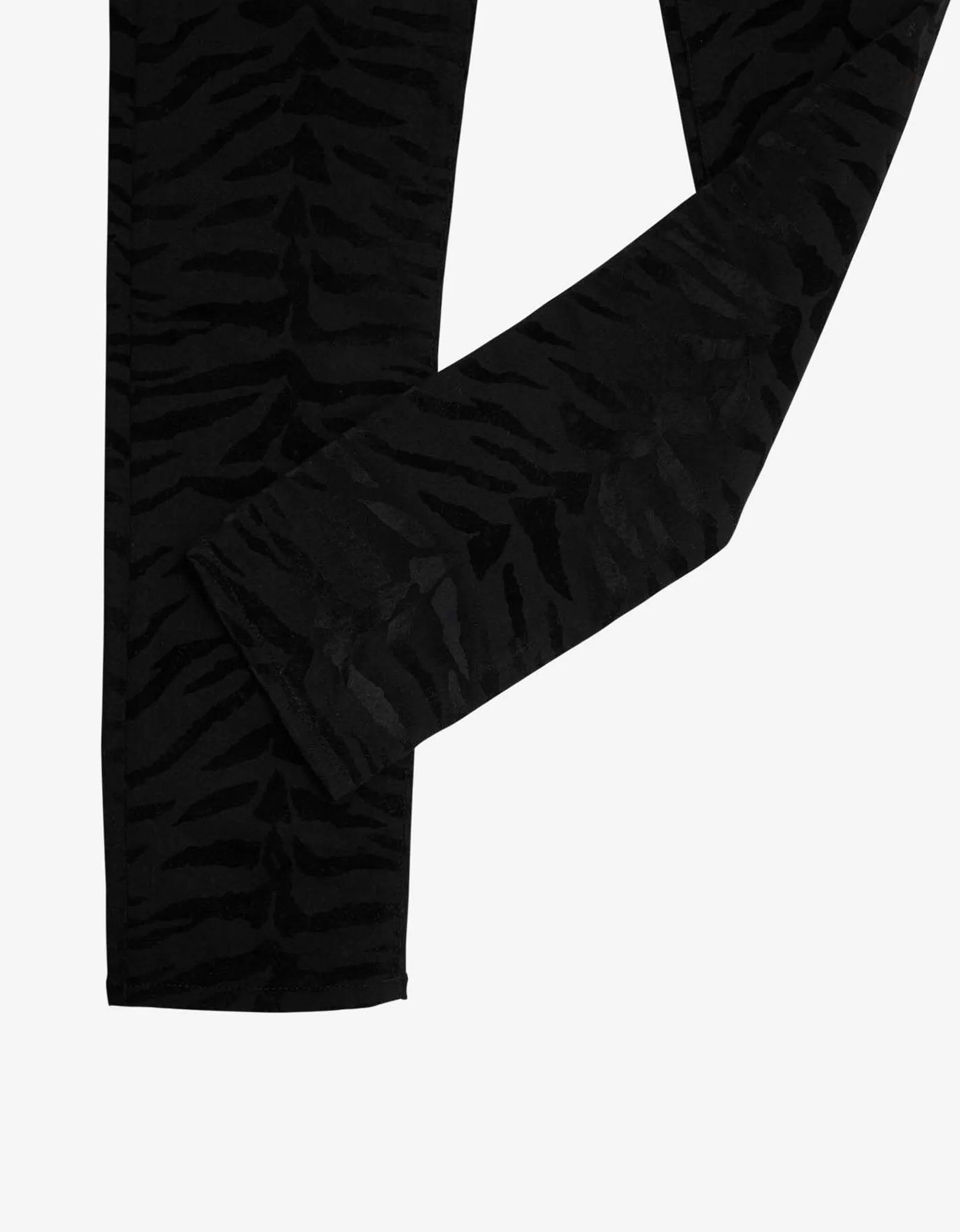 Black Zebra Print Skinny Jeans