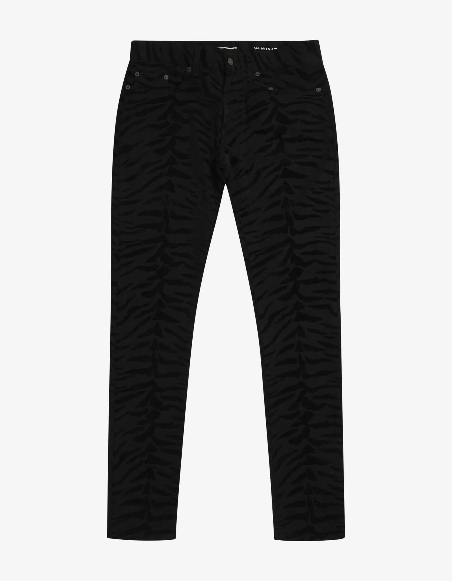 Black Zebra Print Skinny Jeans