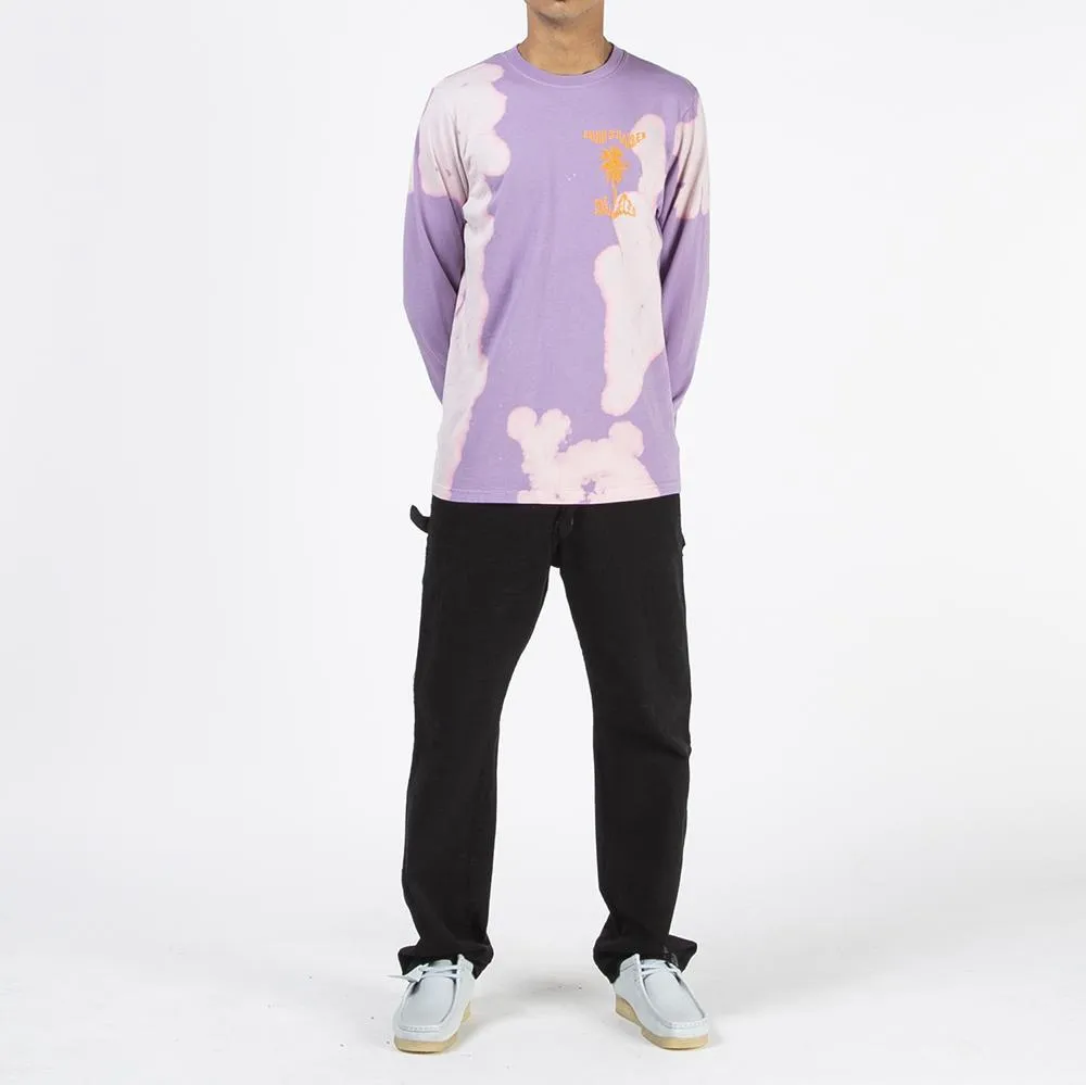 Born x Raised Warped Boardwalk Long Sleeve T-shirt / Lavender