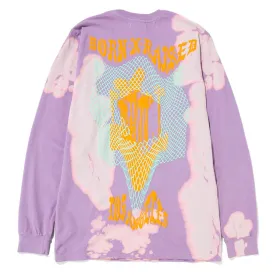 Born x Raised Warped Boardwalk Long Sleeve T-shirt / Lavender