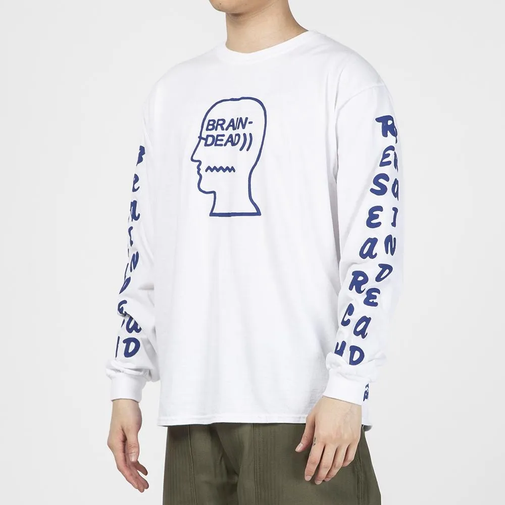 Brain Dead Vehicle Long Sleeve T-shirt / White