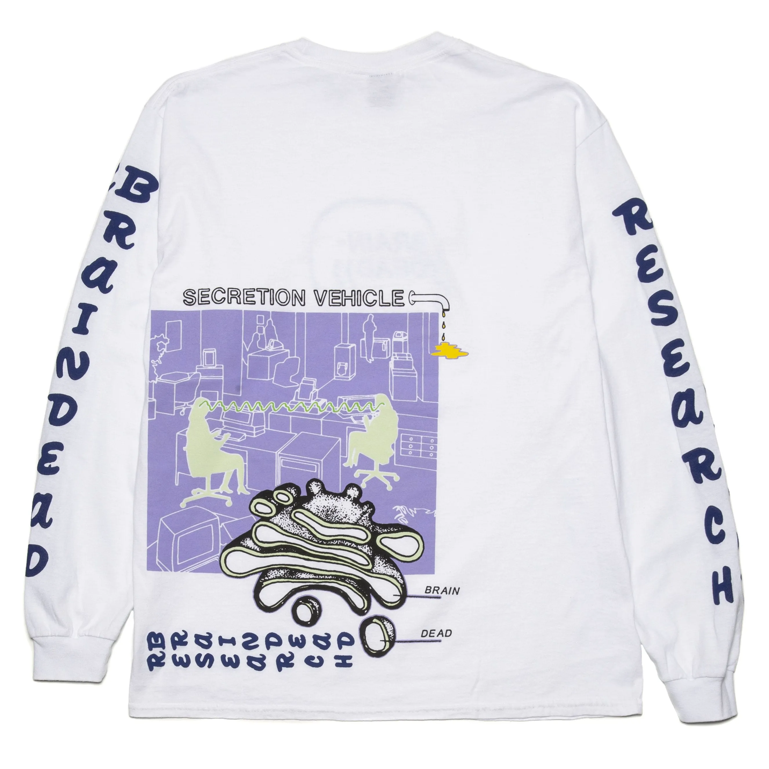 Brain Dead Vehicle Long Sleeve T-shirt / White