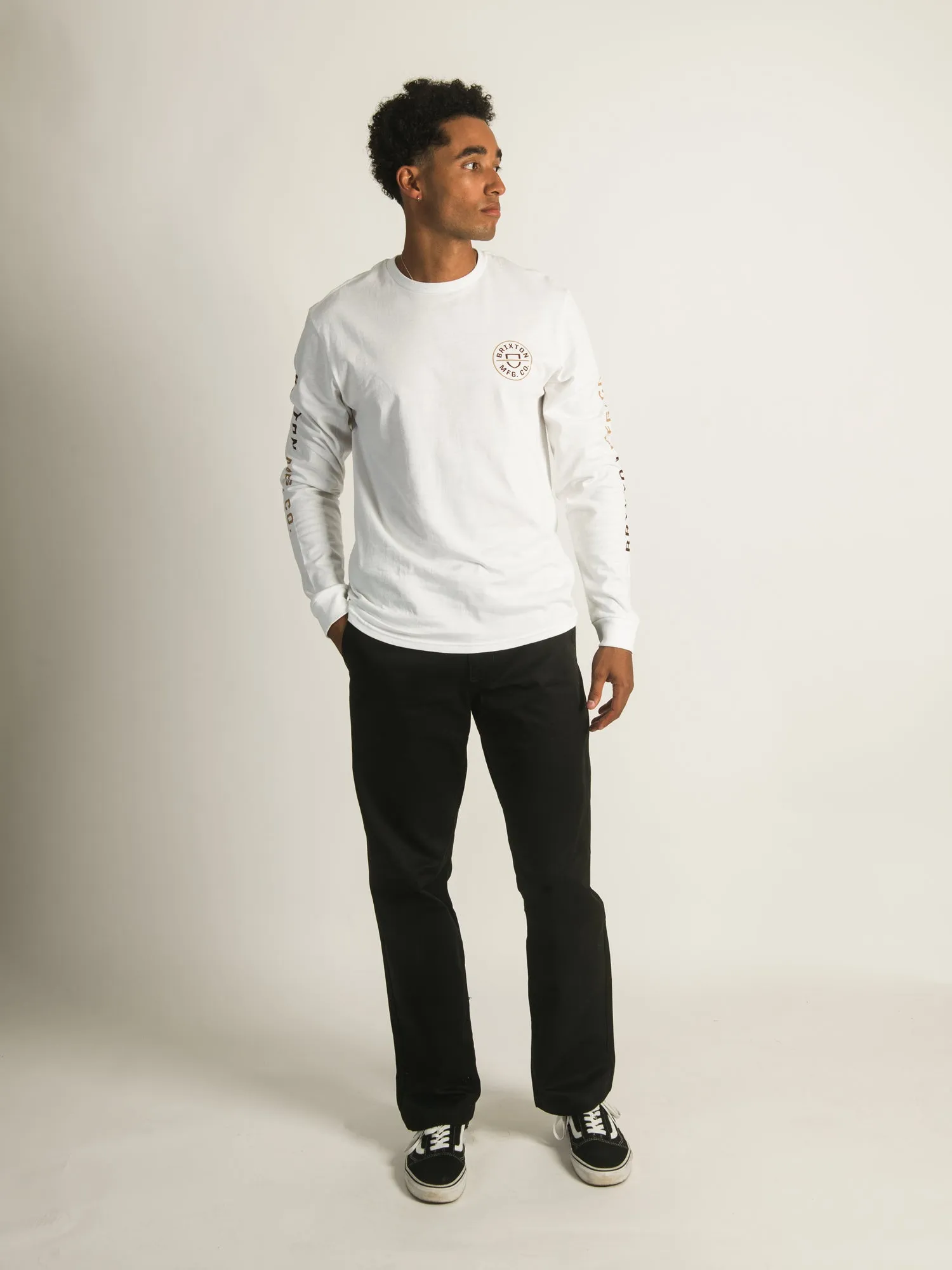 BRIXTON CREST LONG SLEEVE TEE  - CLEARANCE