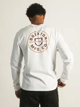 BRIXTON CREST LONG SLEEVE TEE  - CLEARANCE