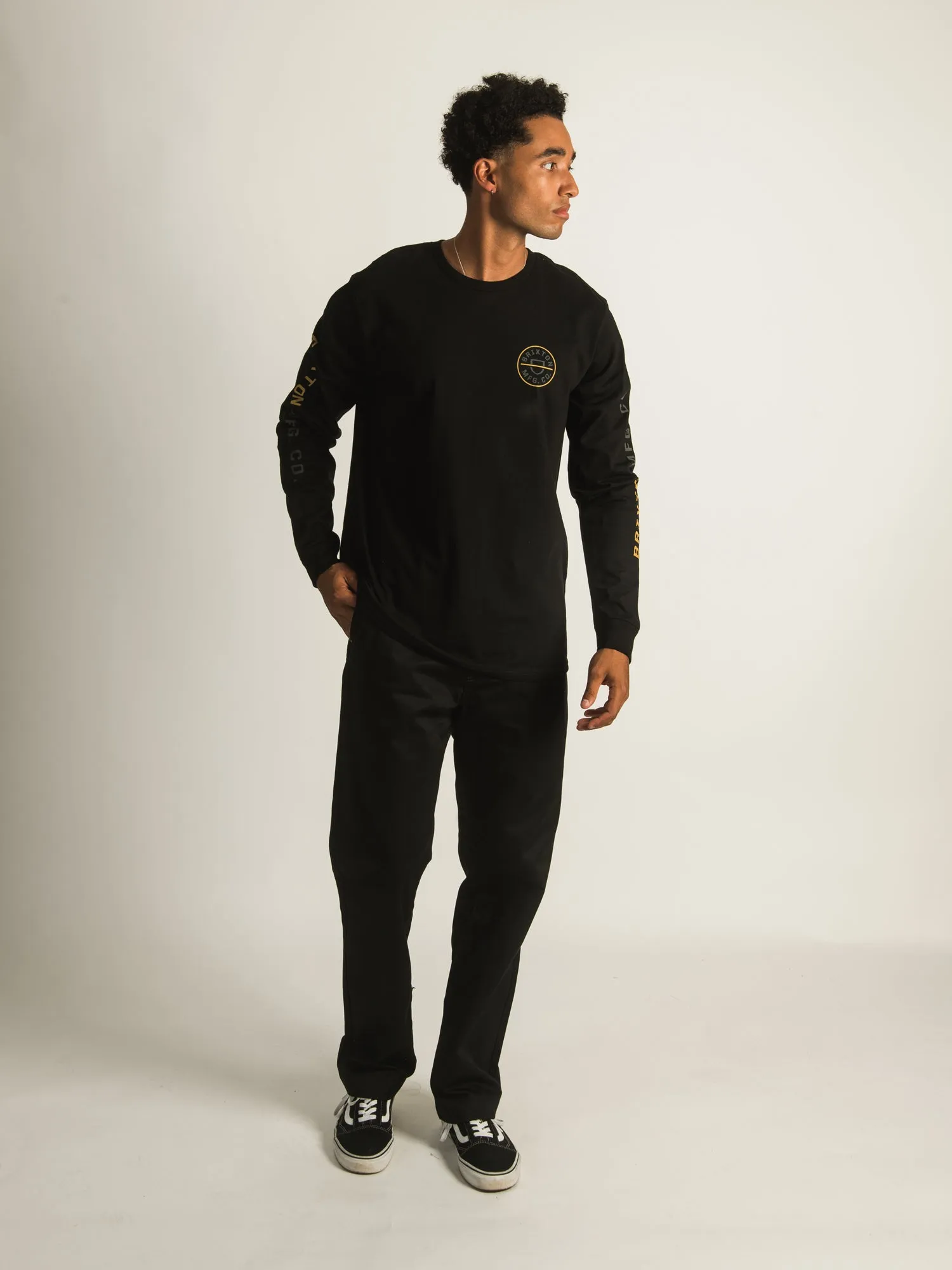 BRIXTON CREST LONG SLEEVE TEE - CLEARANCE