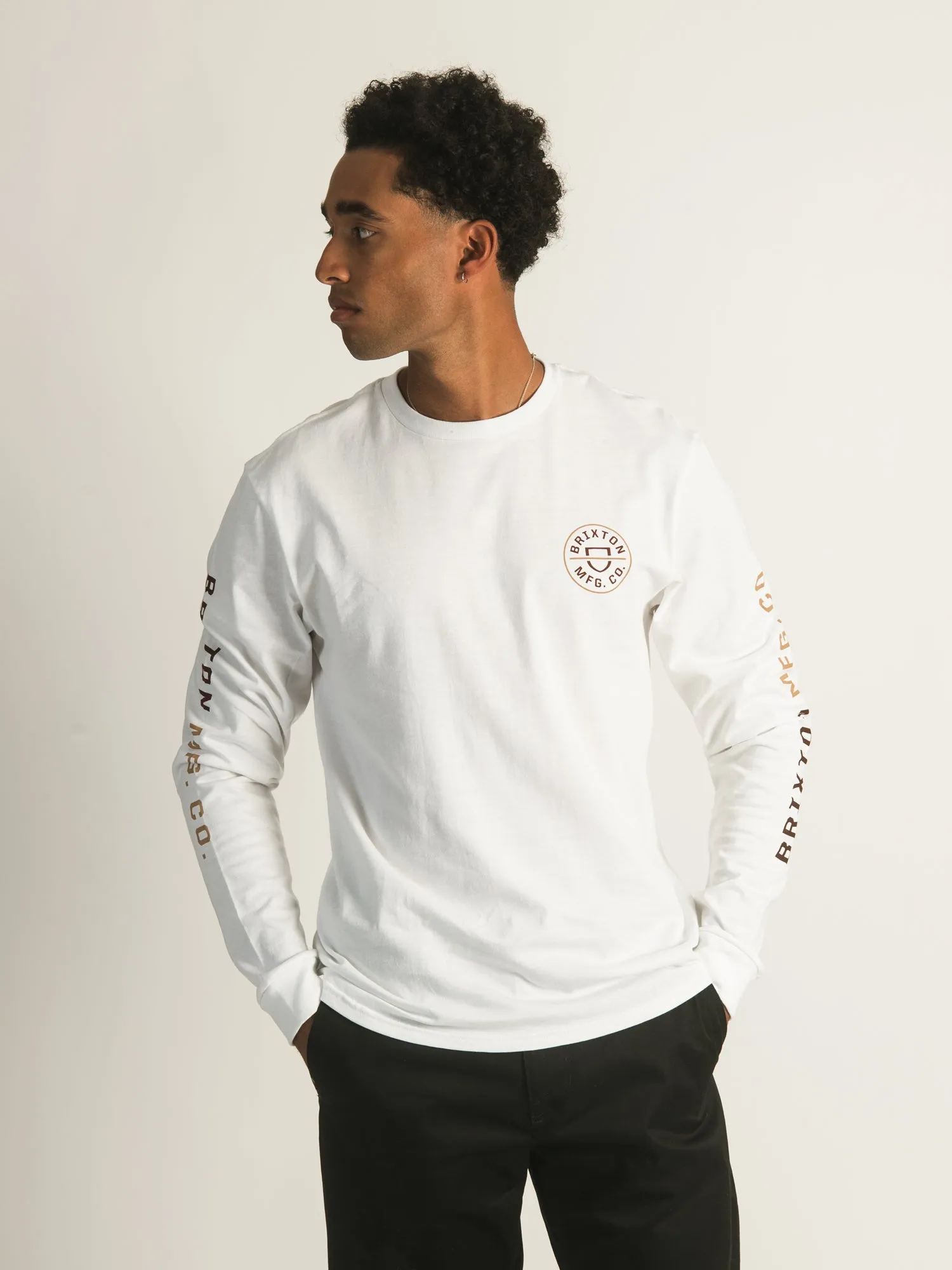 BRIXTON CREST LONG SLEEVE TEE  - CLEARANCE