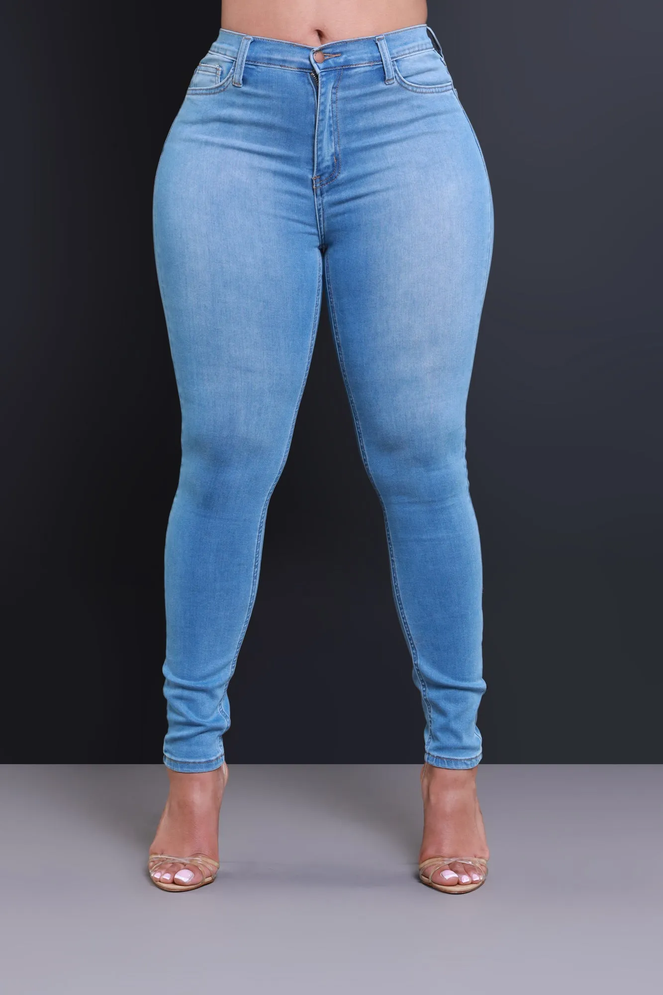 Call Me Up High Rise Skinny Jeans - Medium Wash