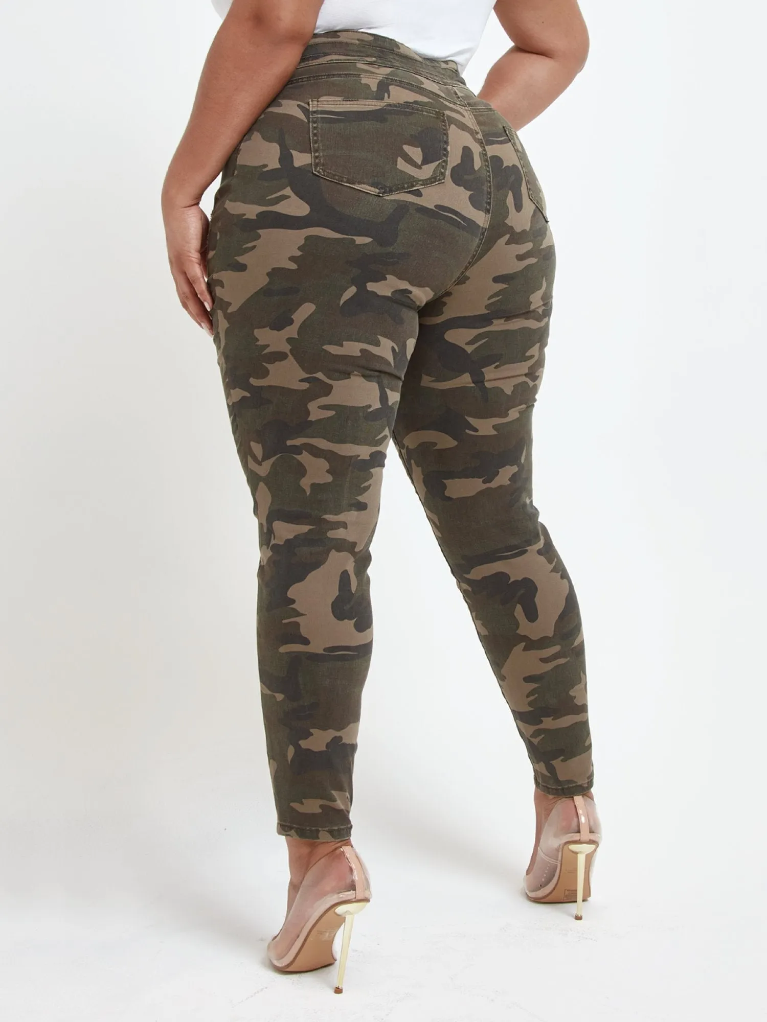 Camo Triple Stack High-Waist Jeans