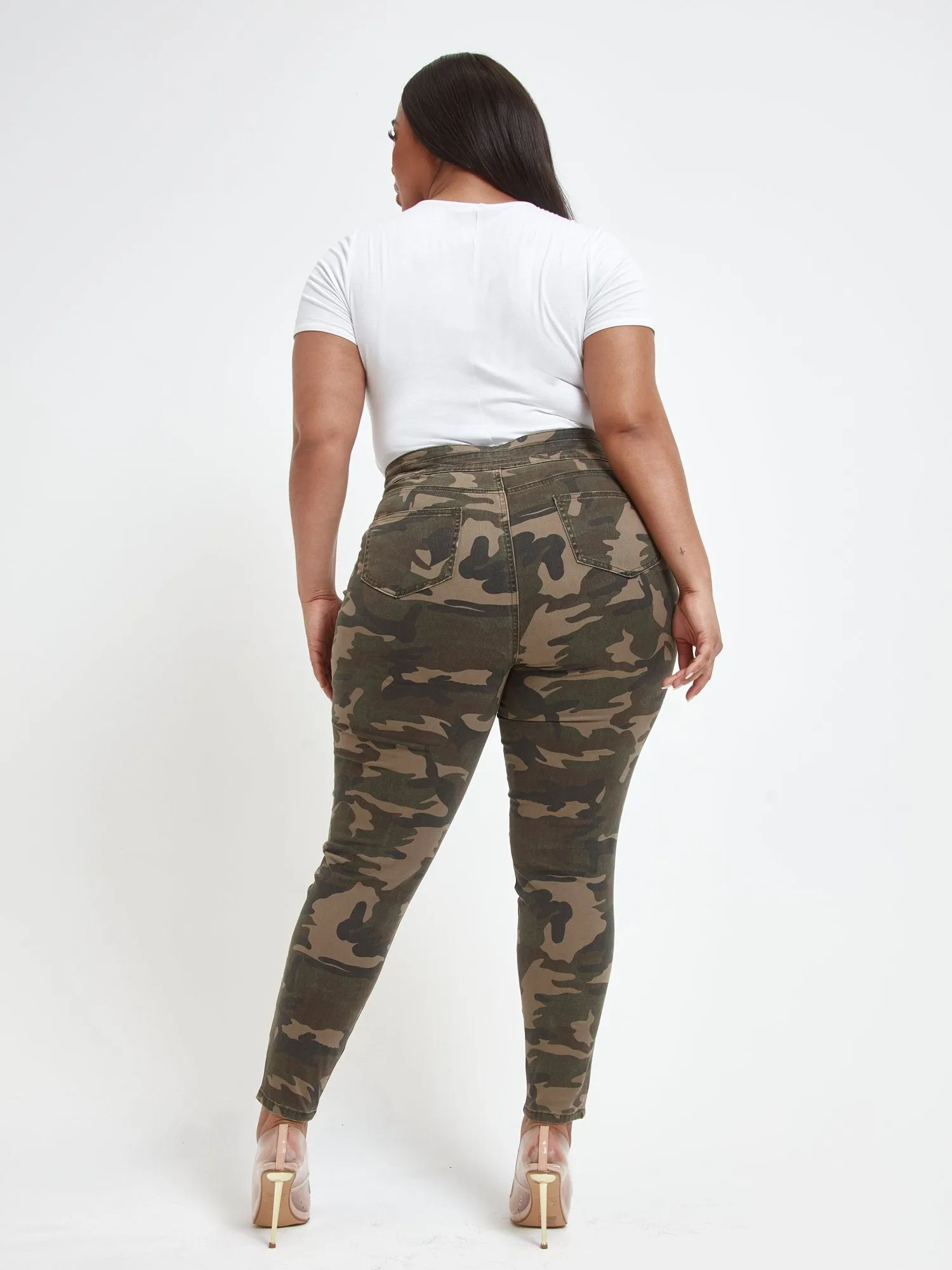 Camo Triple Stack High-Waist Jeans