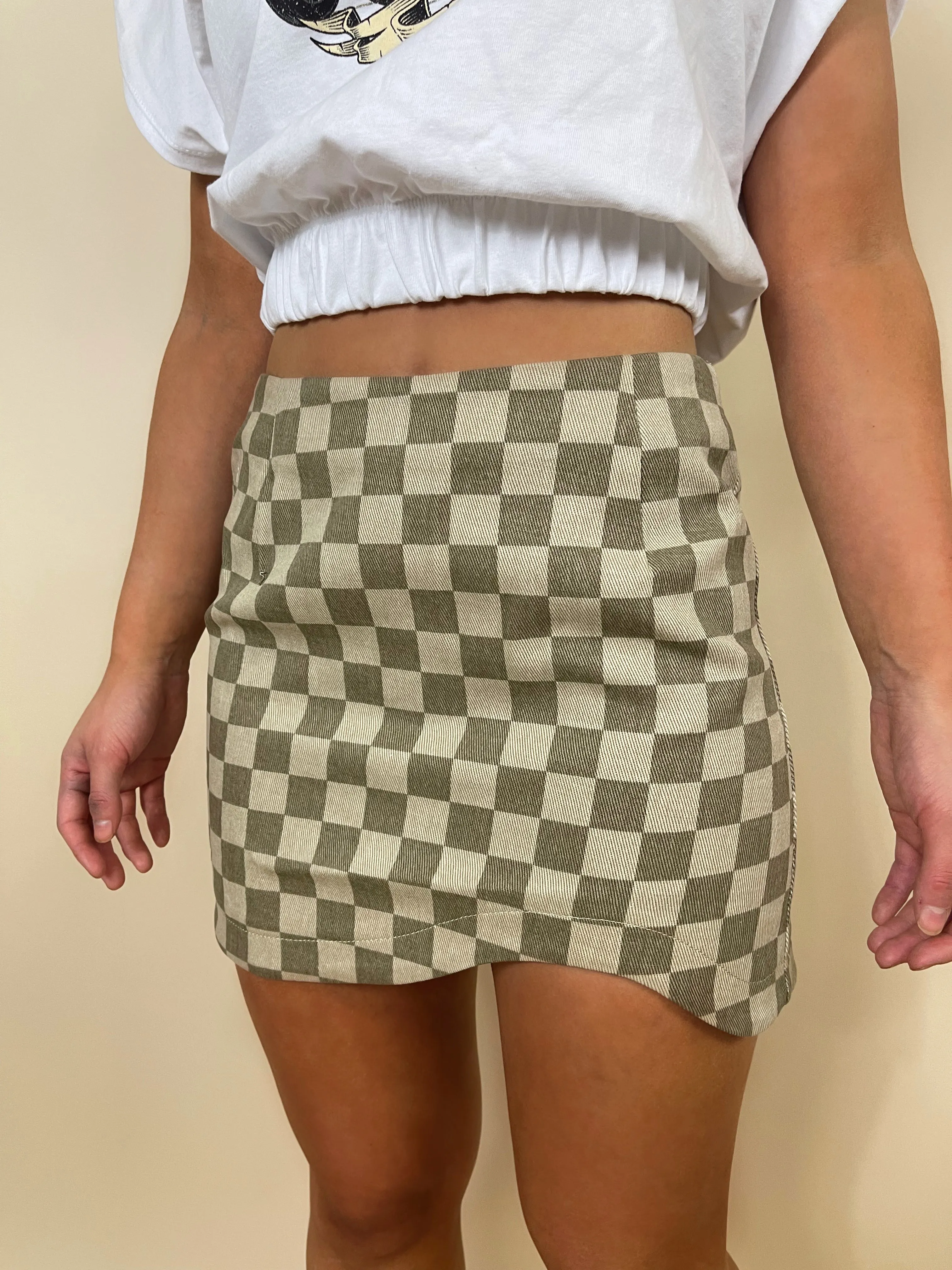 Checkmate Mini Skirt