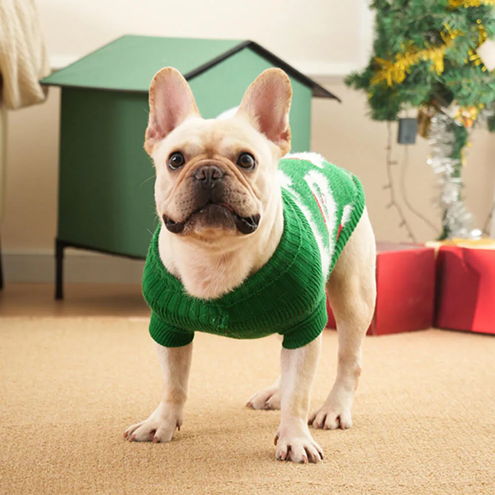 Christmas Turtleneck Dog Knit Sweater Matching Pullover For Dogs And Owner