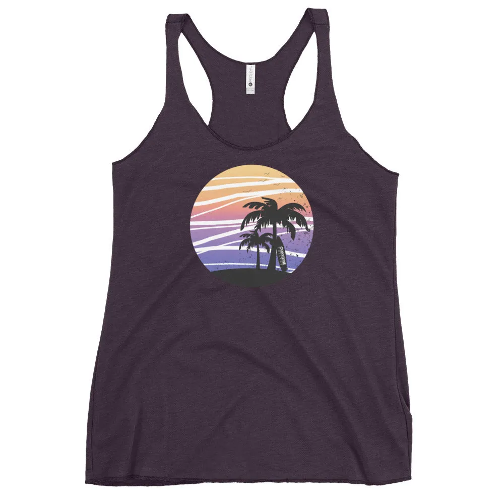 Coastline Summertime Sunset Women's Racerback Tank