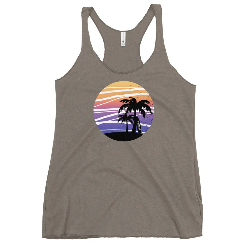 Coastline Summertime Sunset Women's Racerback Tank