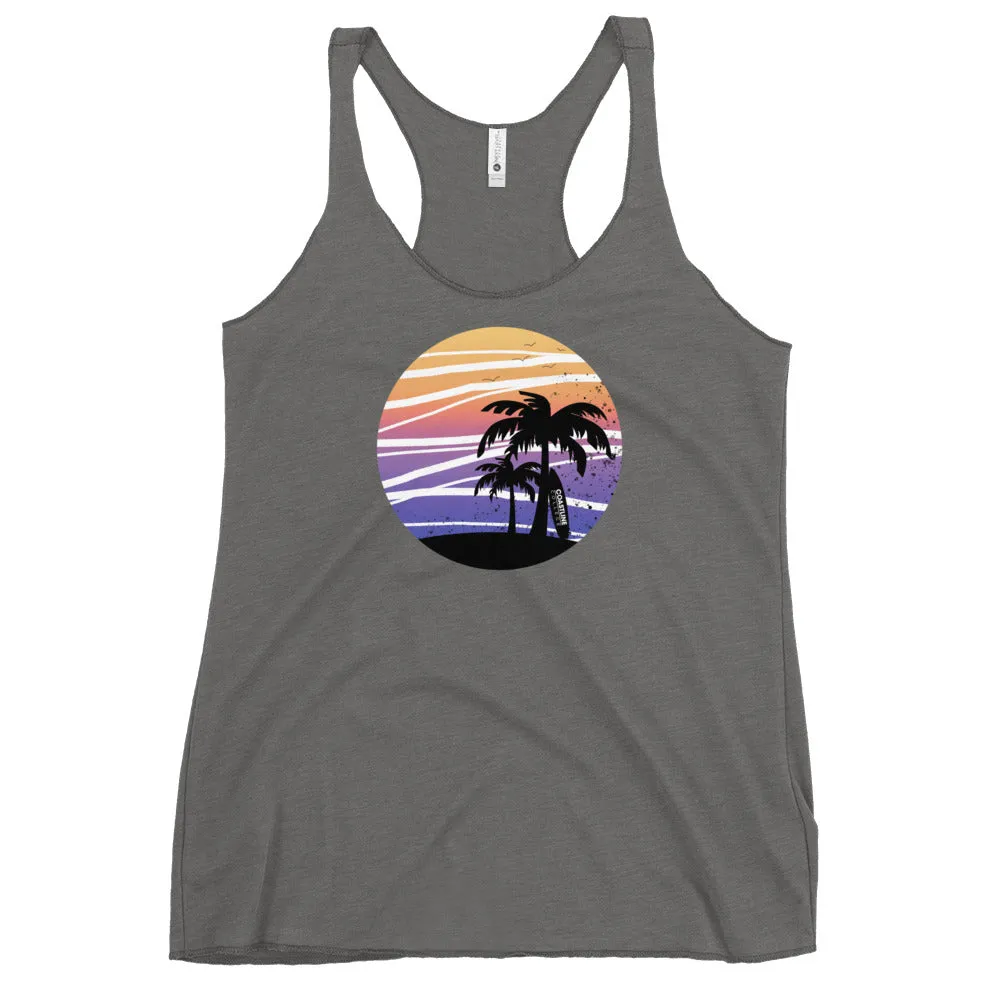 Coastline Summertime Sunset Women's Racerback Tank