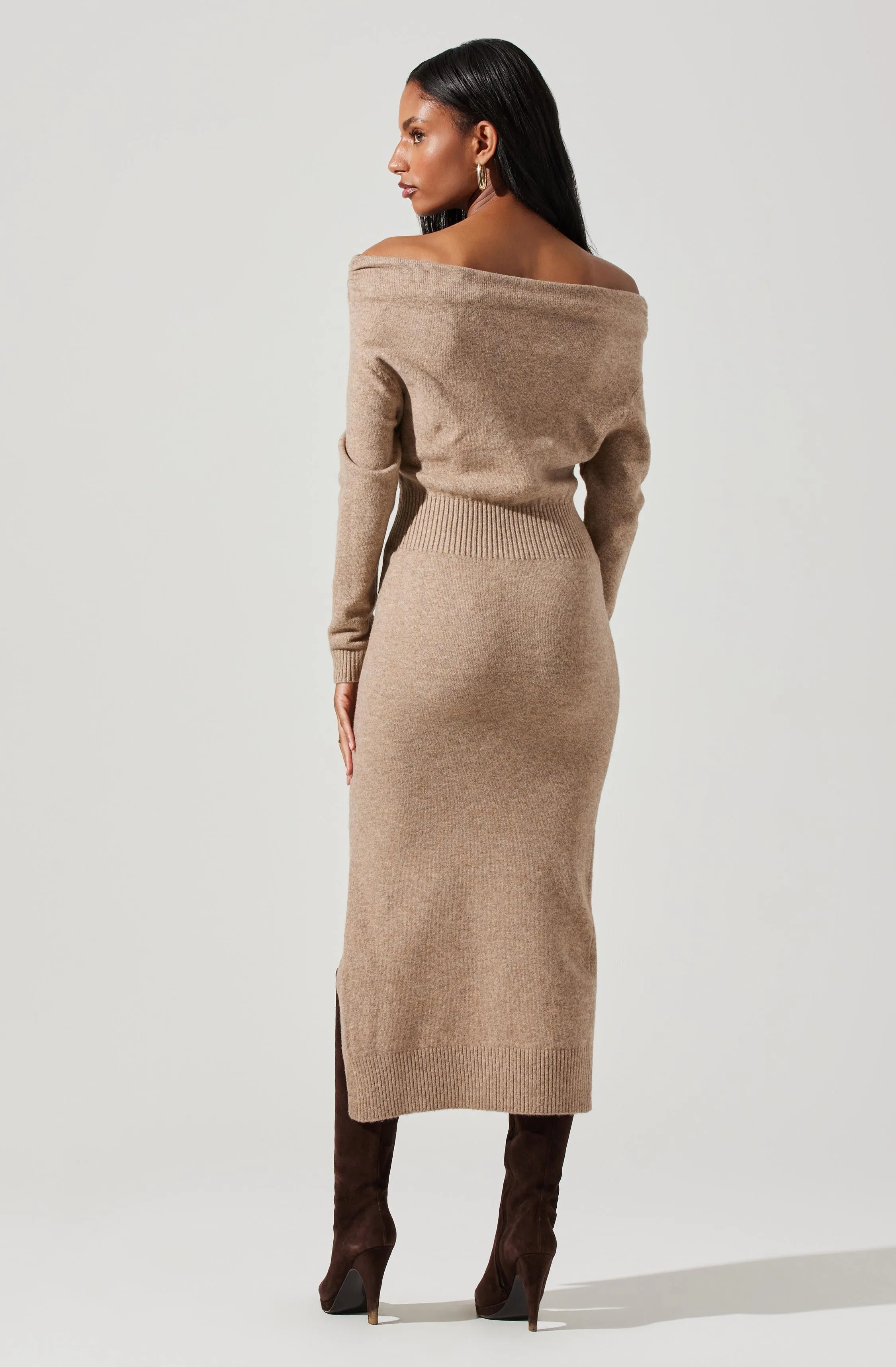 Cora Off Shoulder Sweater Dress