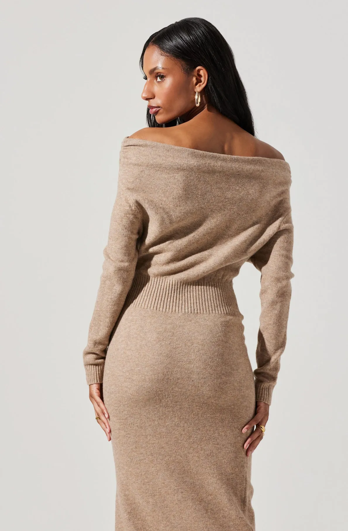 Cora Off Shoulder Sweater Dress