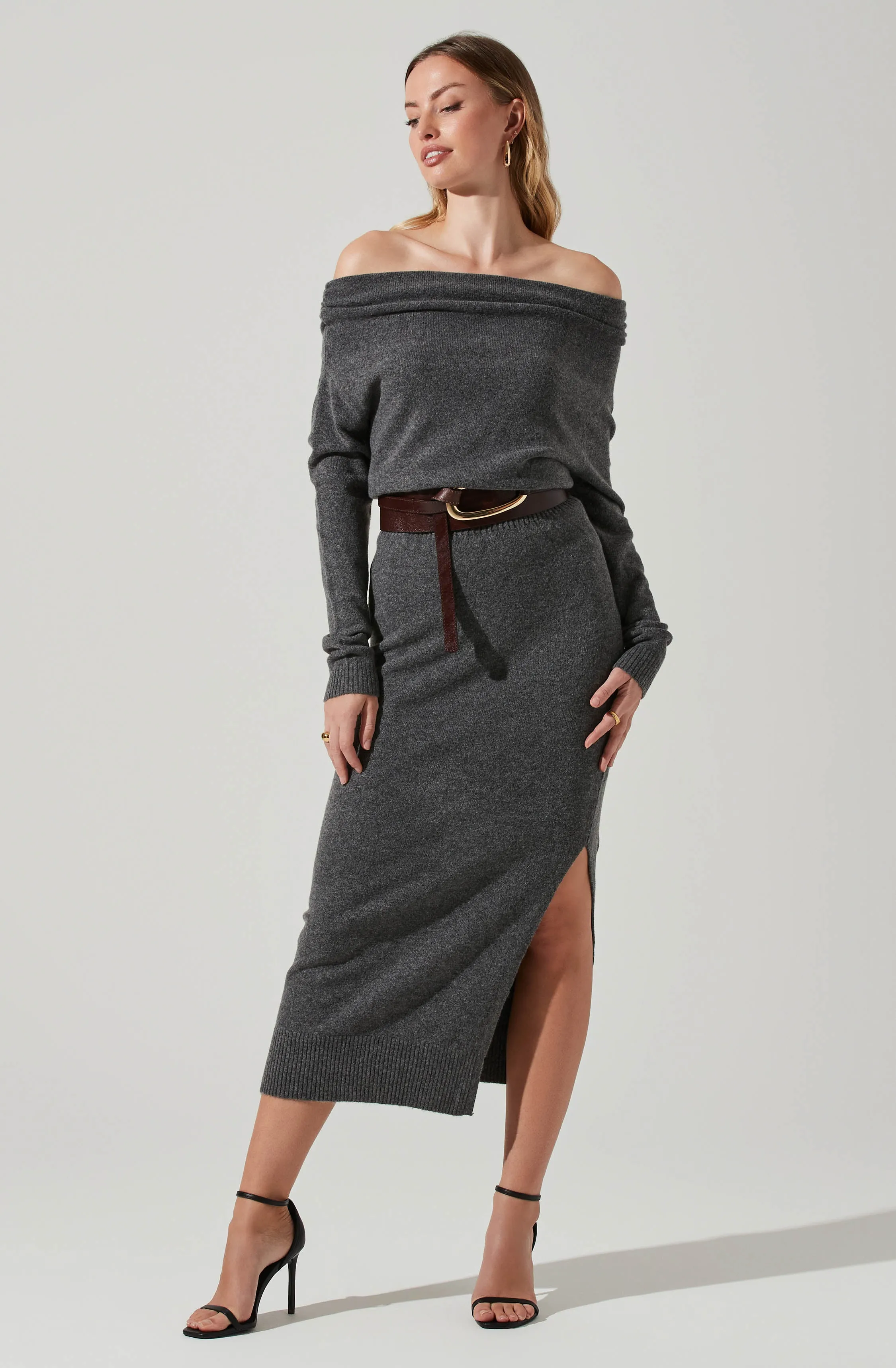 Cora Off Shoulder Sweater Dress