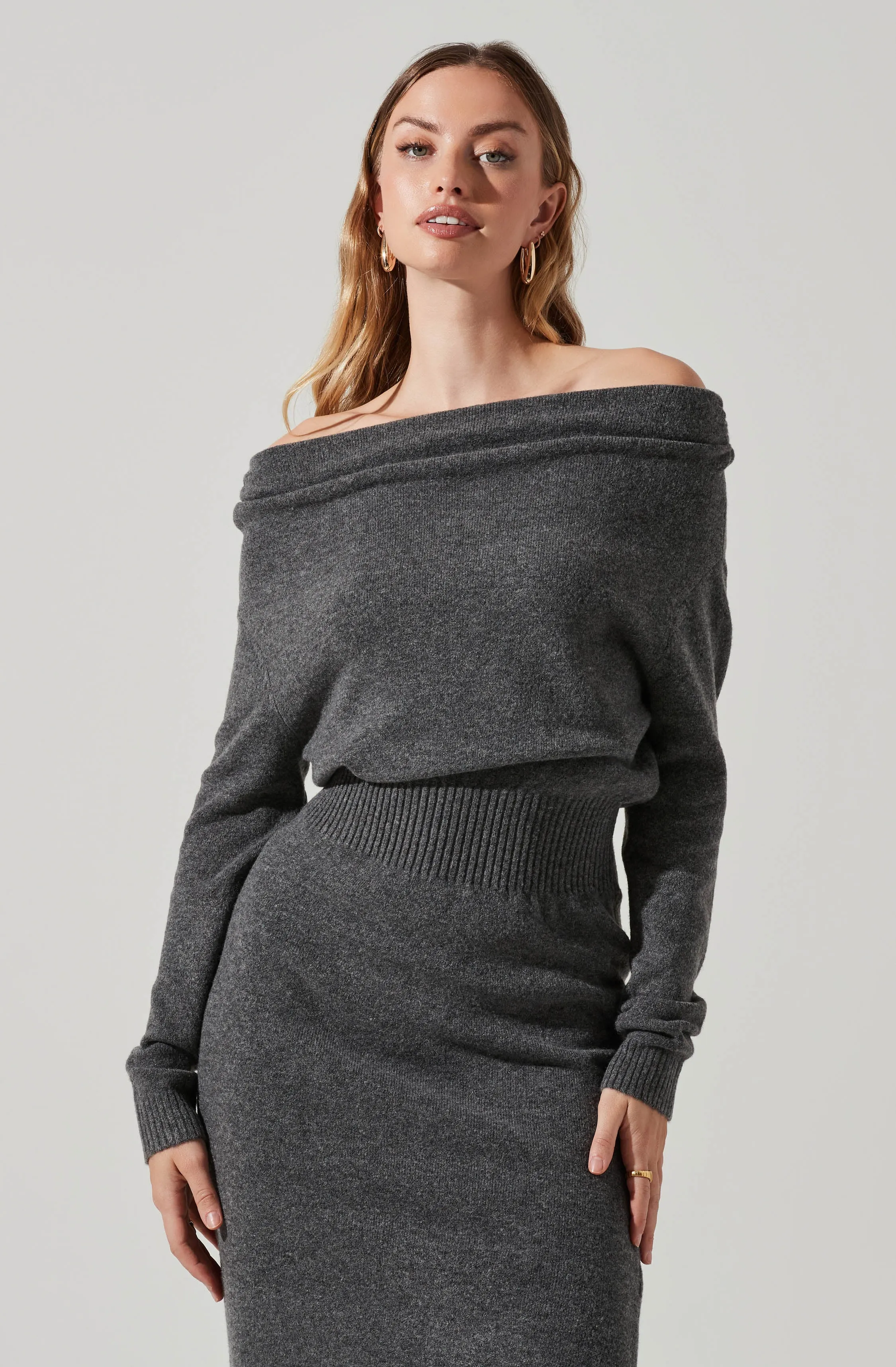 Cora Off Shoulder Sweater Dress