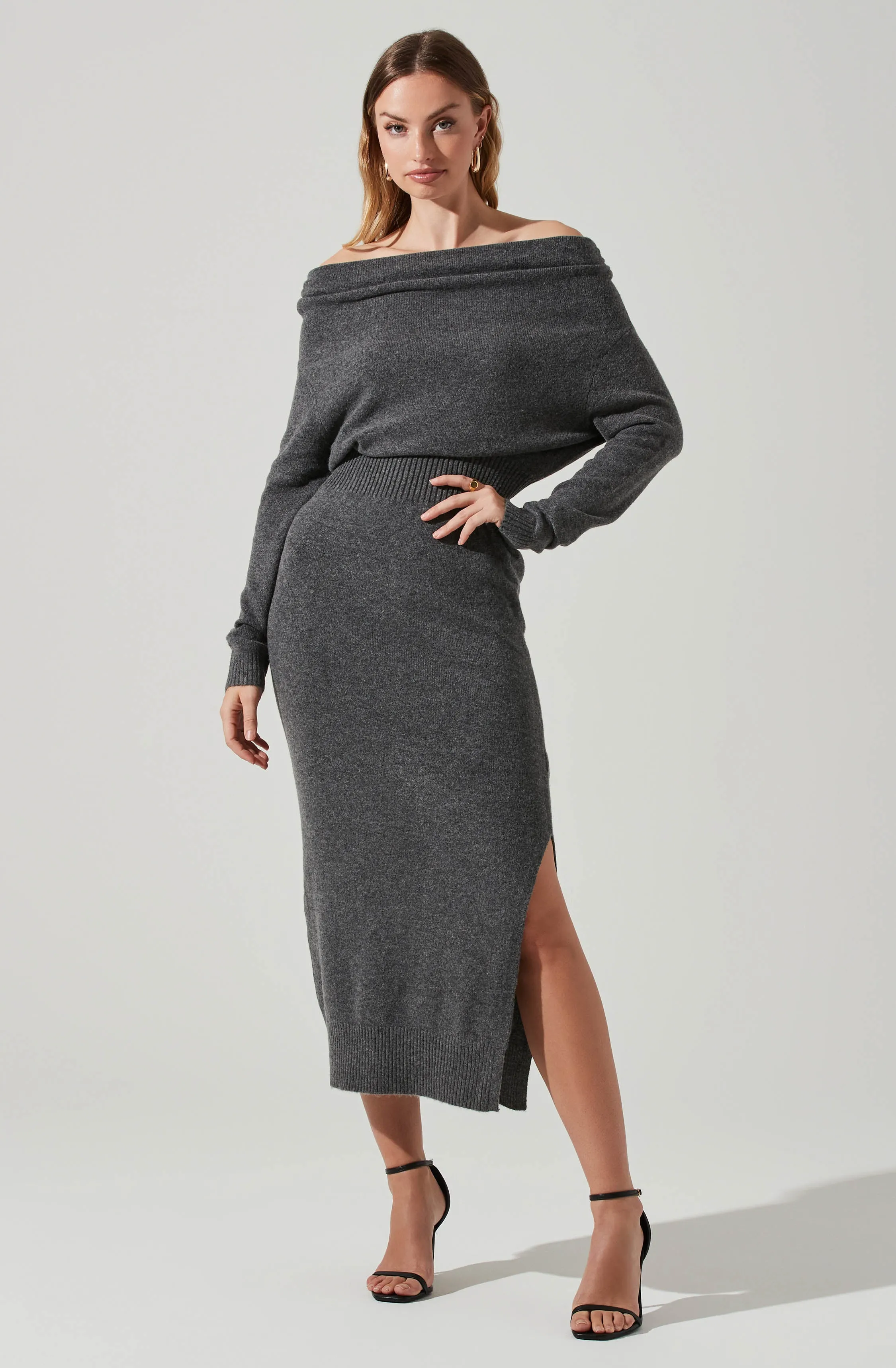 Cora Off Shoulder Sweater Dress