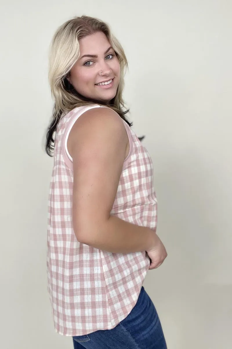 Cotton Bleu Cotton Check Tank Top