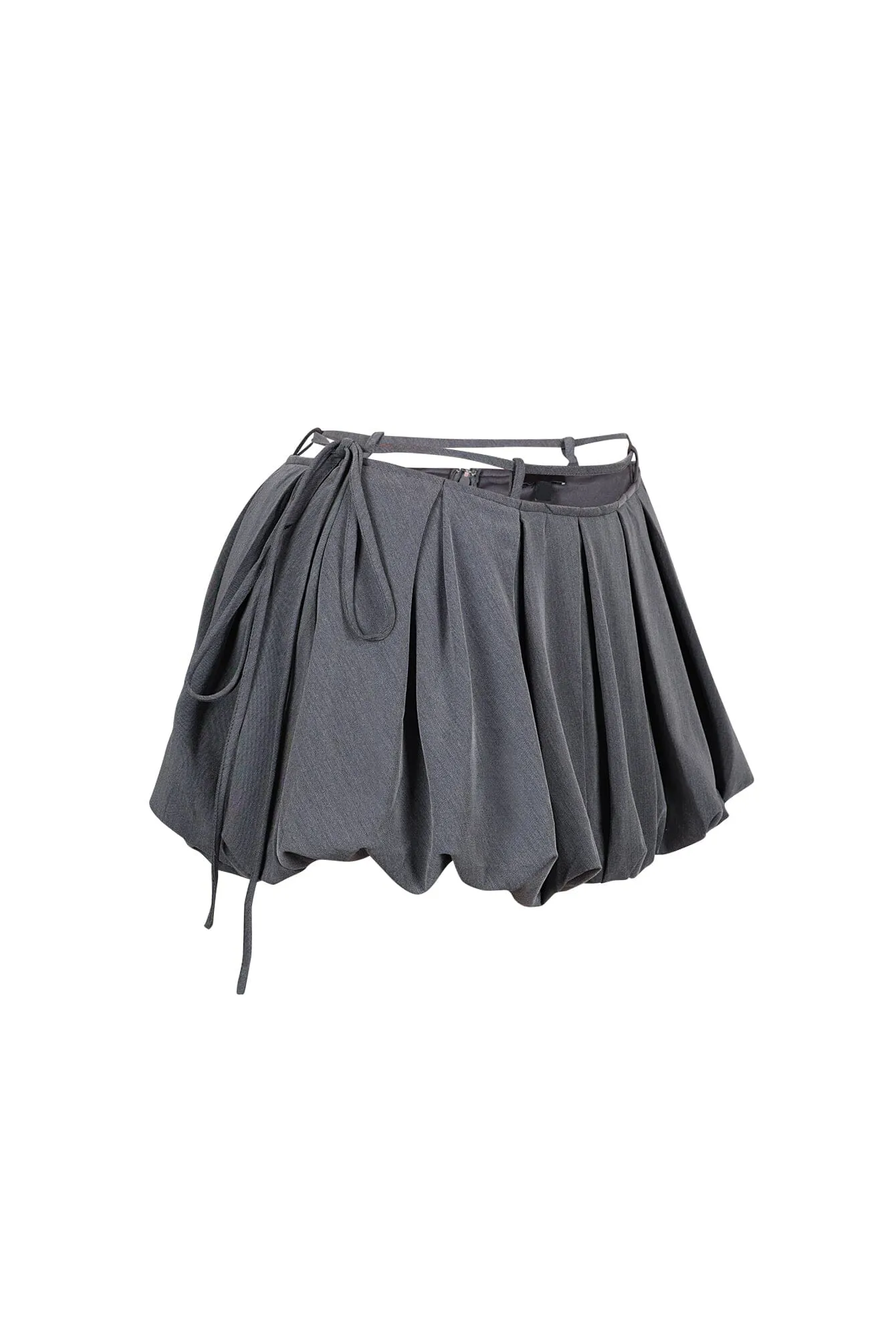 Denis Woven Bubble Skort With String