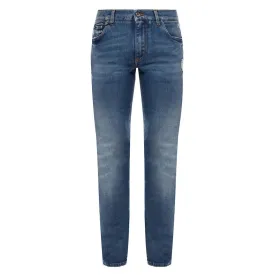 DOLCE & GABANNA D&G PLAQUE STONEWASHED SKINNY FIT JEANS