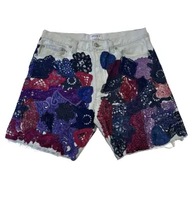 Earthling VIP 'Colorblock Denim Pattern' Shorts