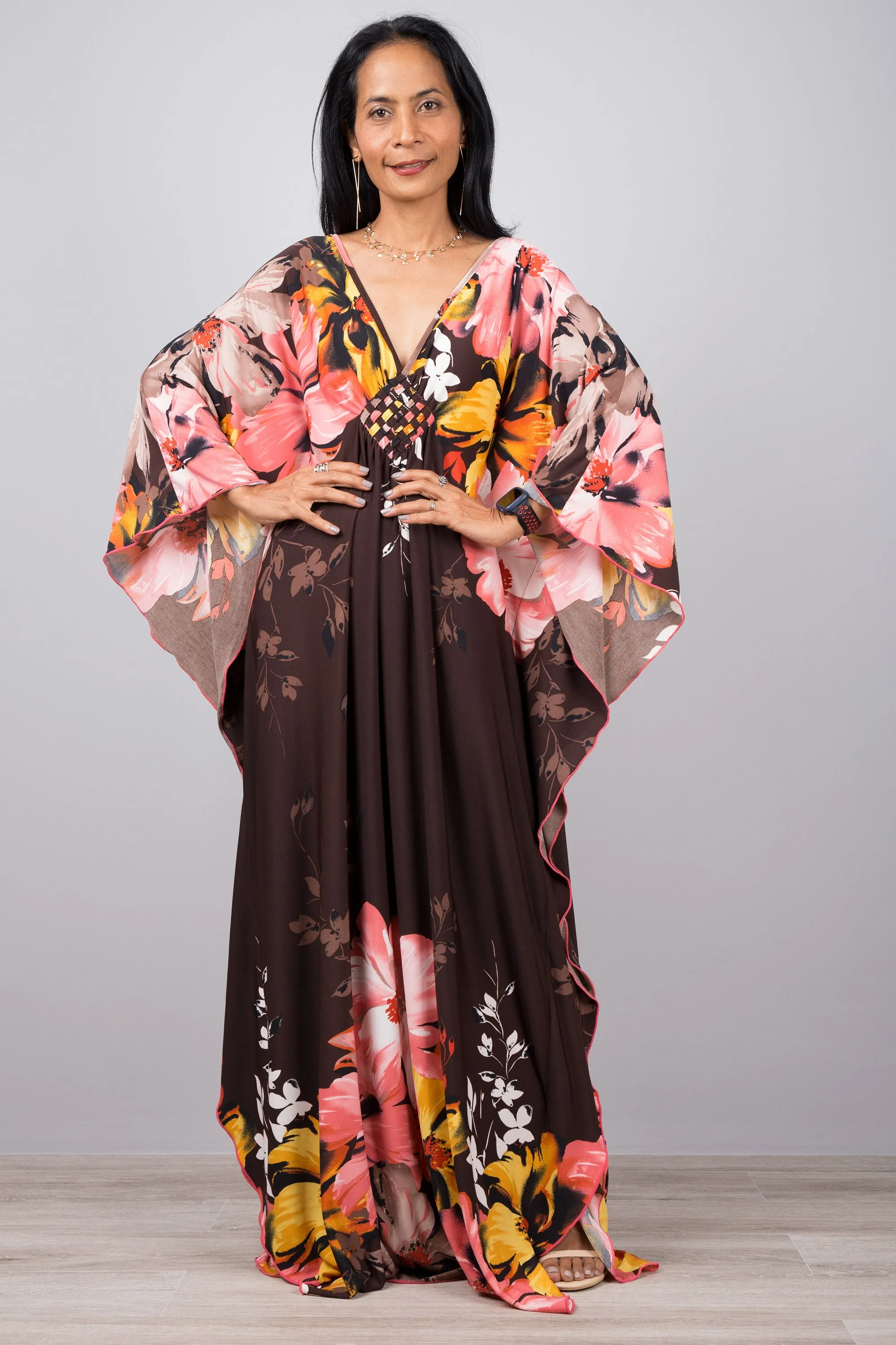 Floral Kaftan Dress