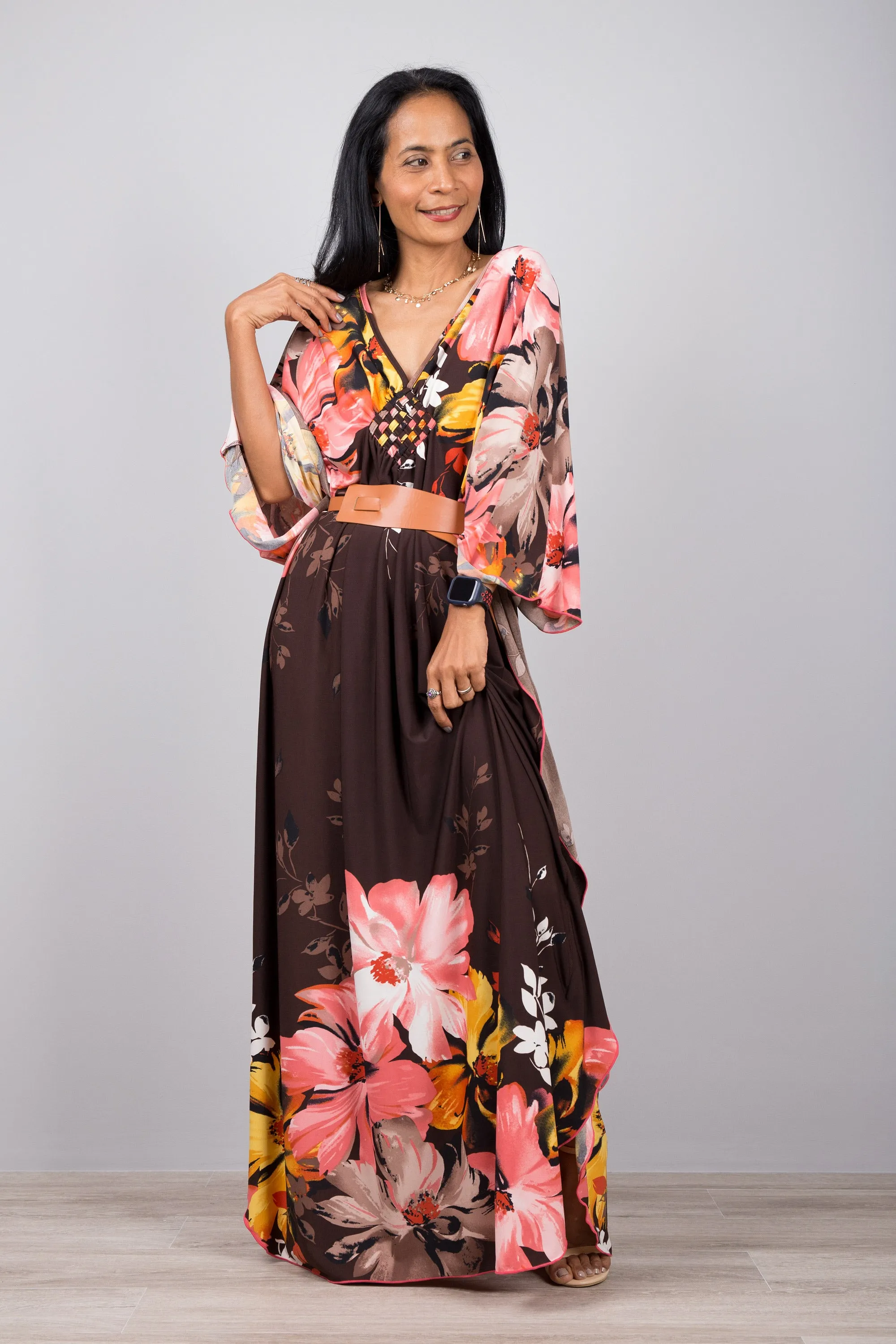 Floral Kaftan Dress