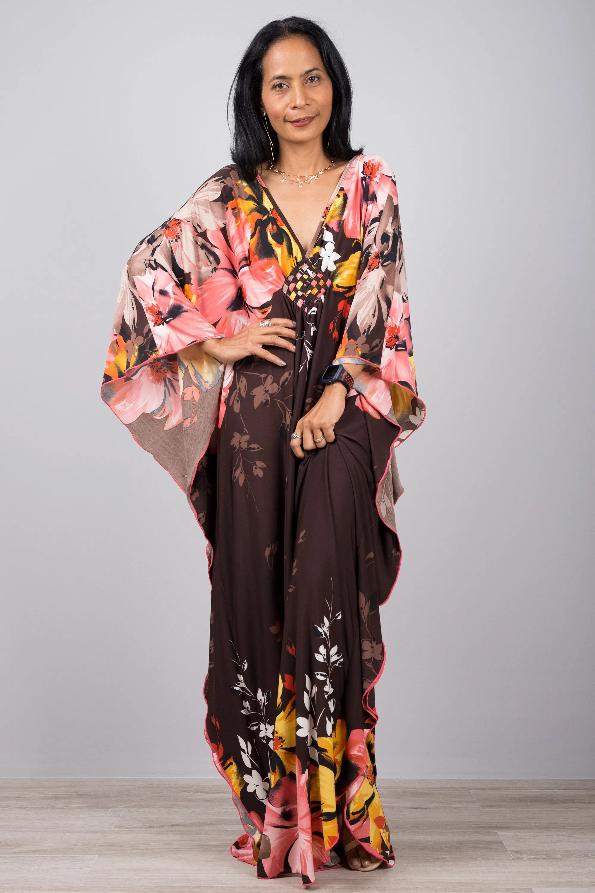 Floral Kaftan Dress