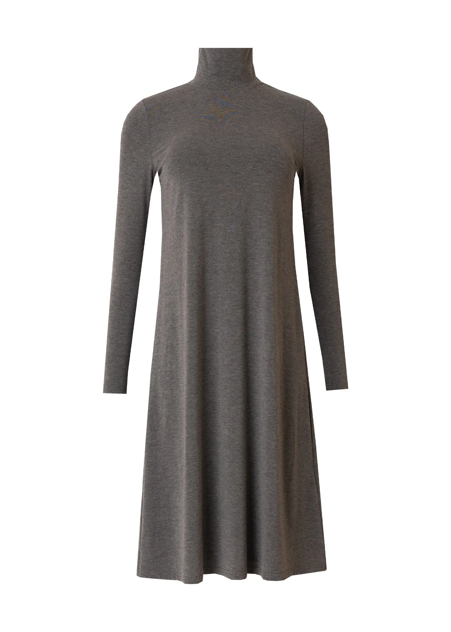 Grey Turtleneck Swing Dress