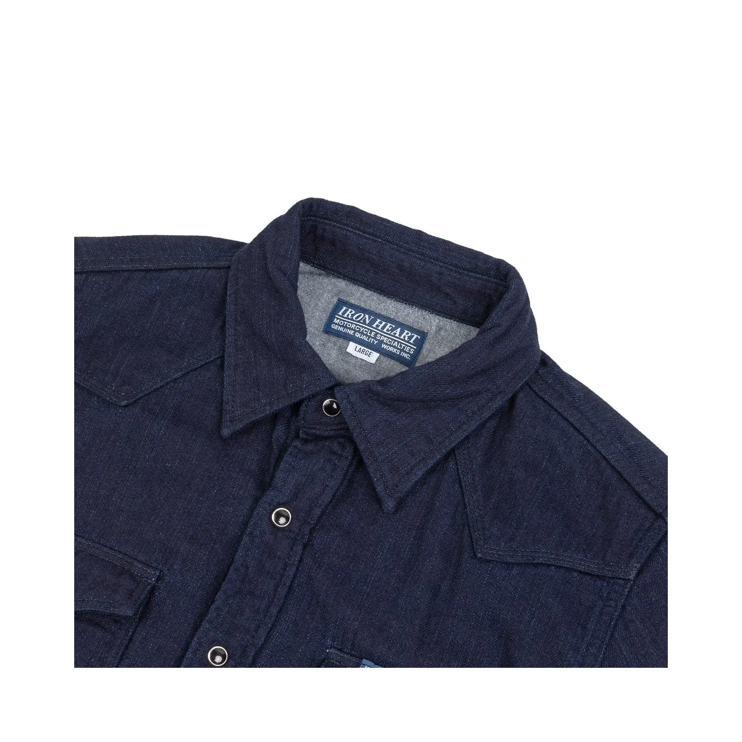 Iron Heart IHSH-347-IND Double Cloth Denim CPO Shirt Indigo FINAL SALE