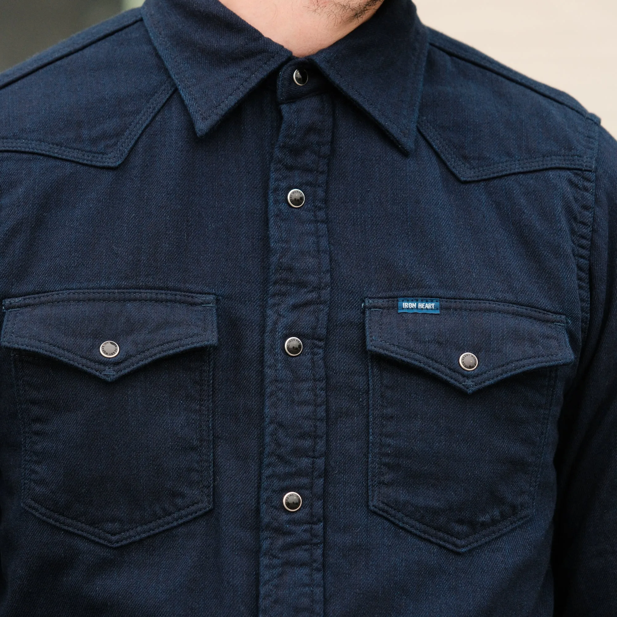 Iron Heart IHSH-347-IND Double Cloth Denim CPO Shirt Indigo FINAL SALE