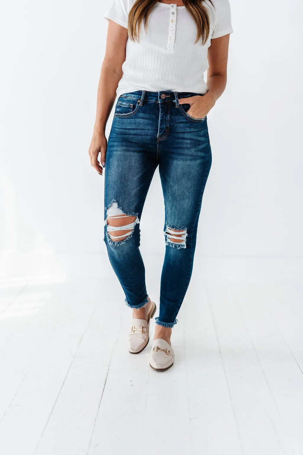 Jax Distressed Skinny Jeans