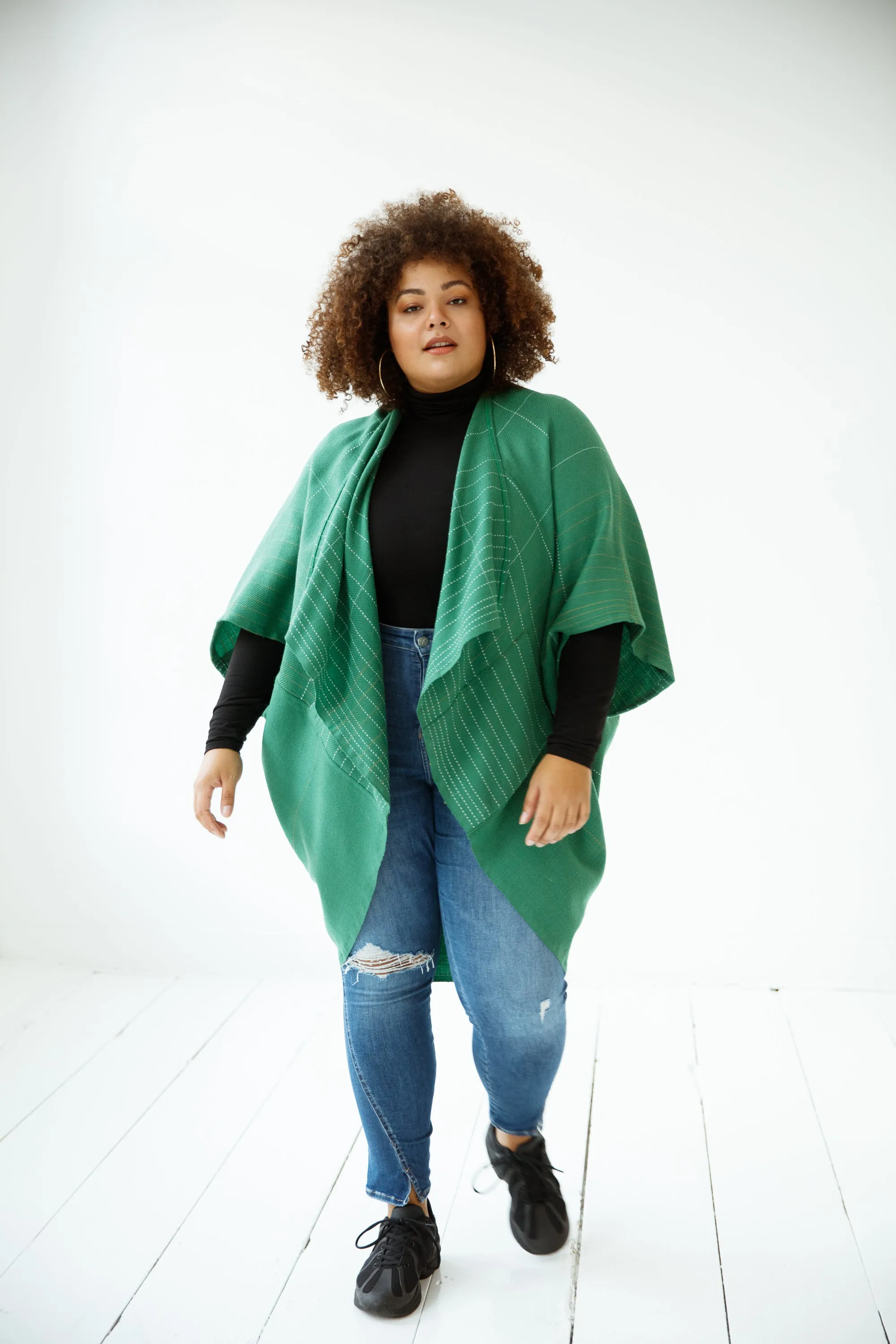 JULAHAS  Wool Kimono Warm Jade